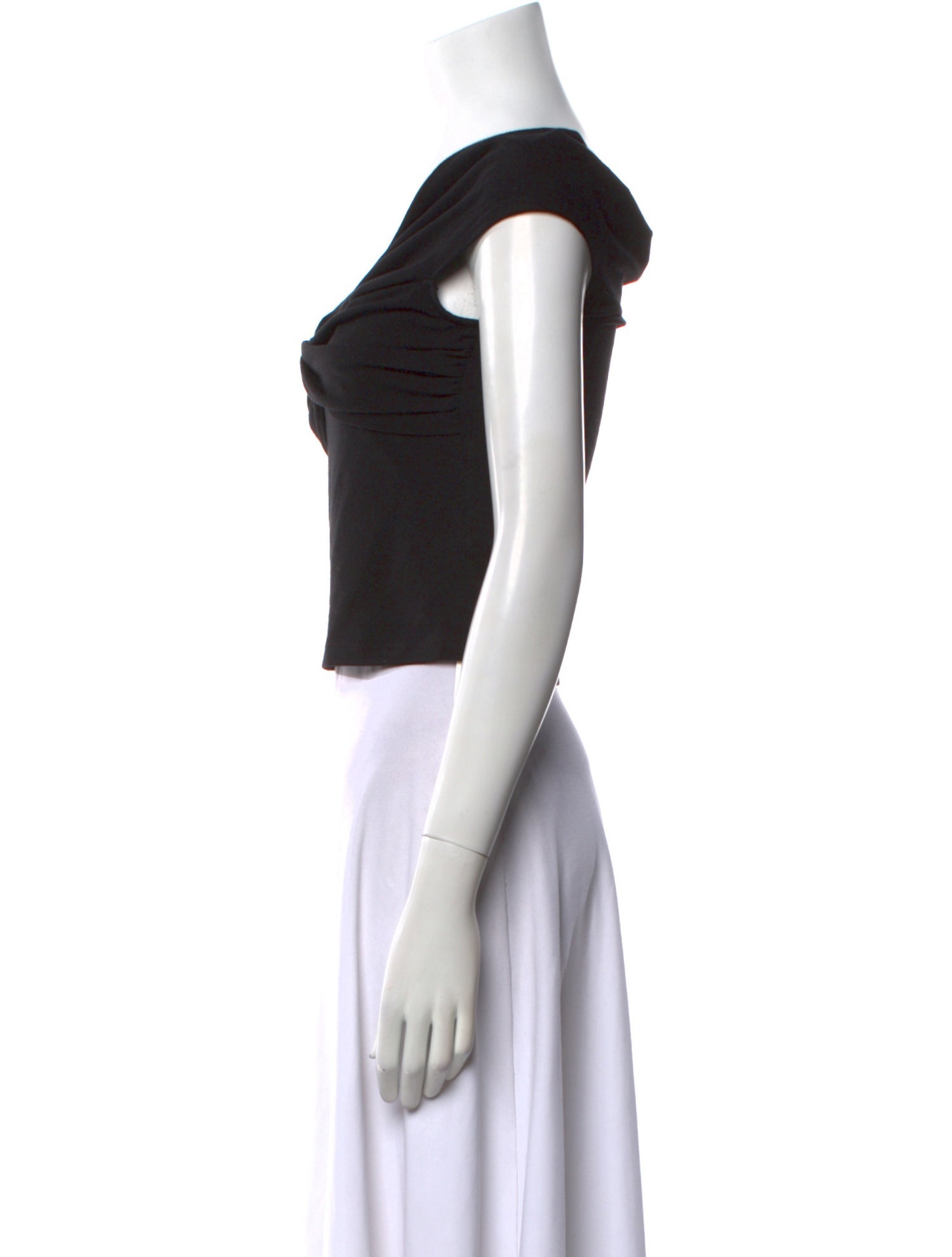 Reformation V-Neck Short Sleeve Crop Top