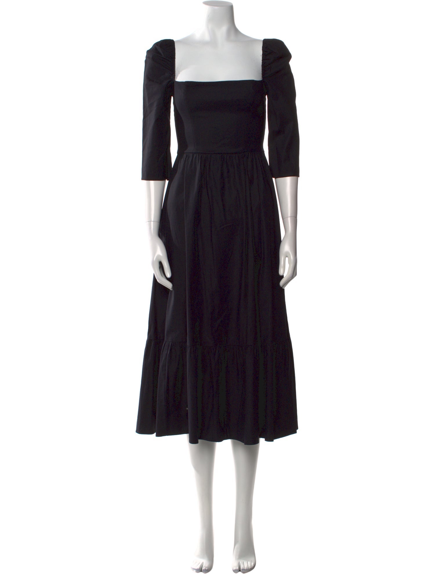 Reformation Square Neckline Midi Length Dress