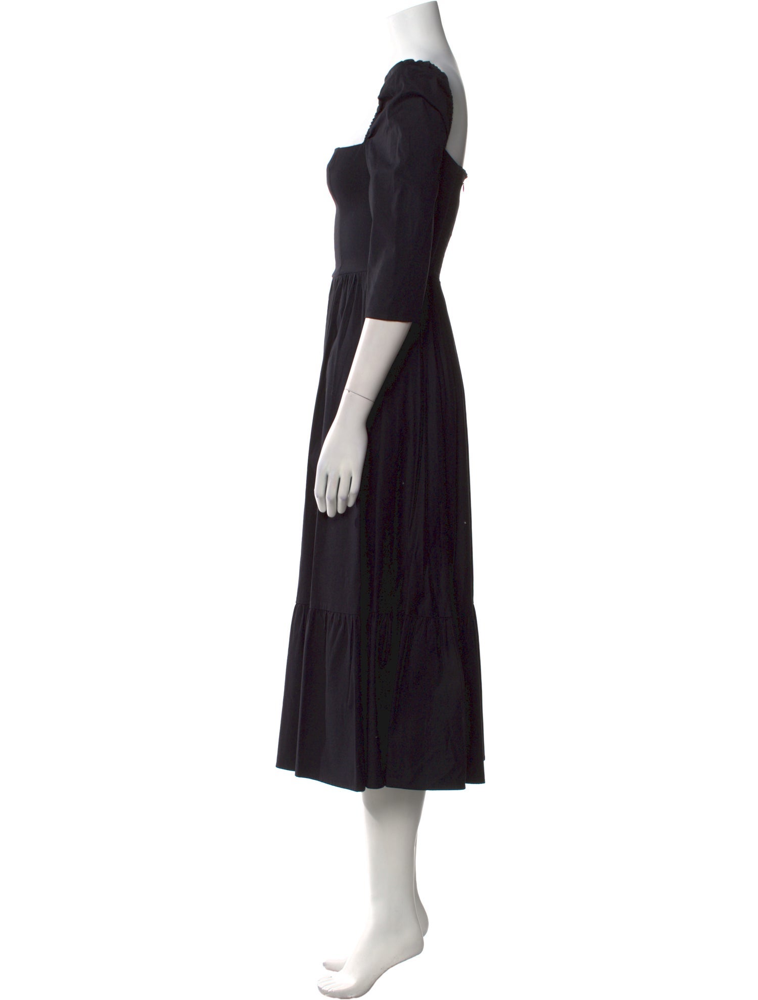 Reformation Square Neckline Midi Length Dress