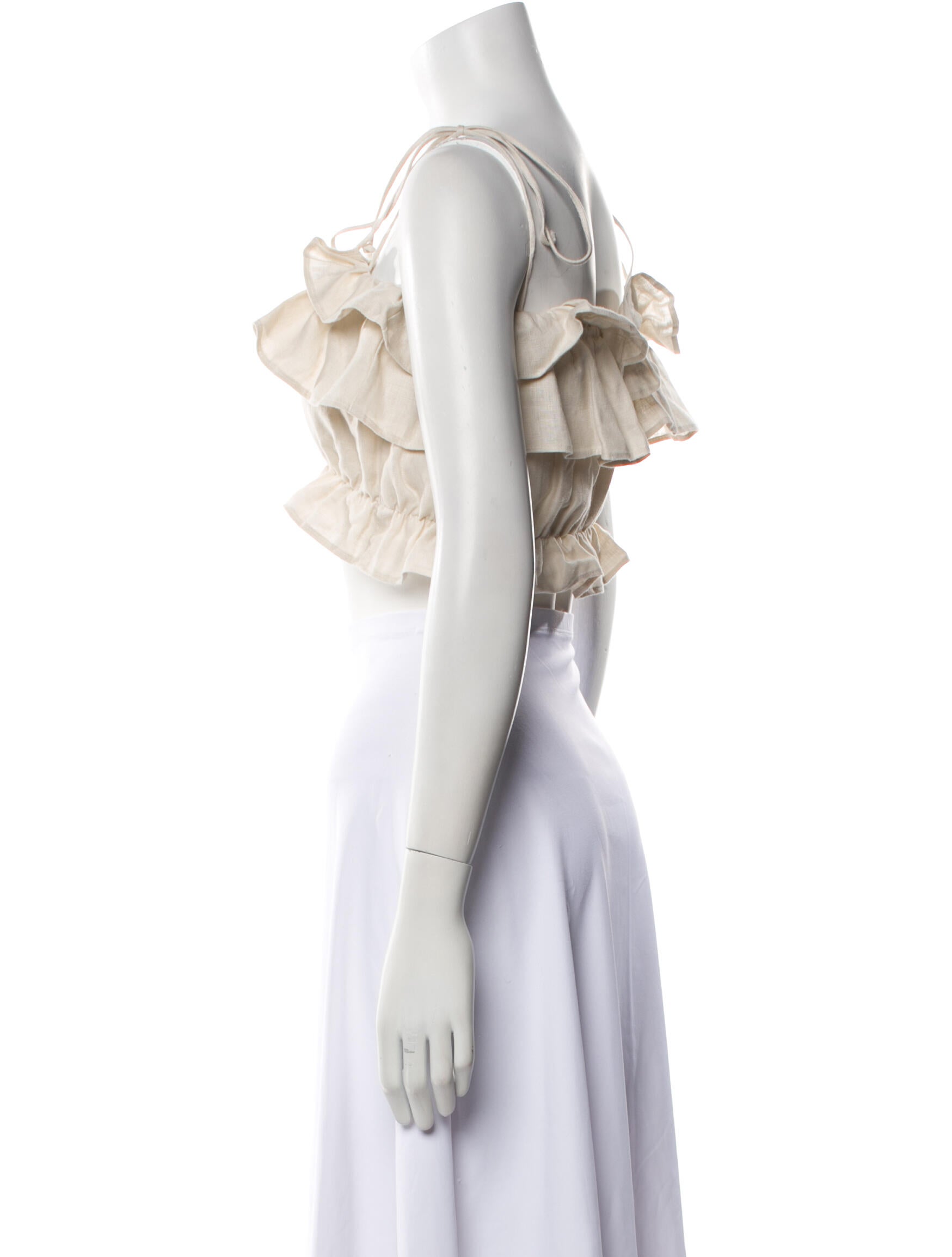 Reformation Square Neckline Sleeveless Crop Top