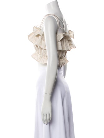 Reformation Square Neckline Sleeveless Crop Top