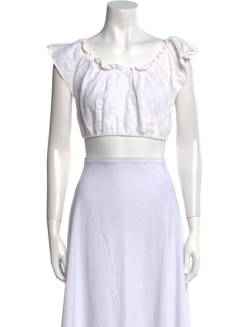 Reformation Scoop Neck Sleeveless Crop Top