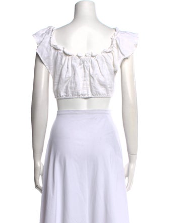 Reformation Scoop Neck Sleeveless Crop Top