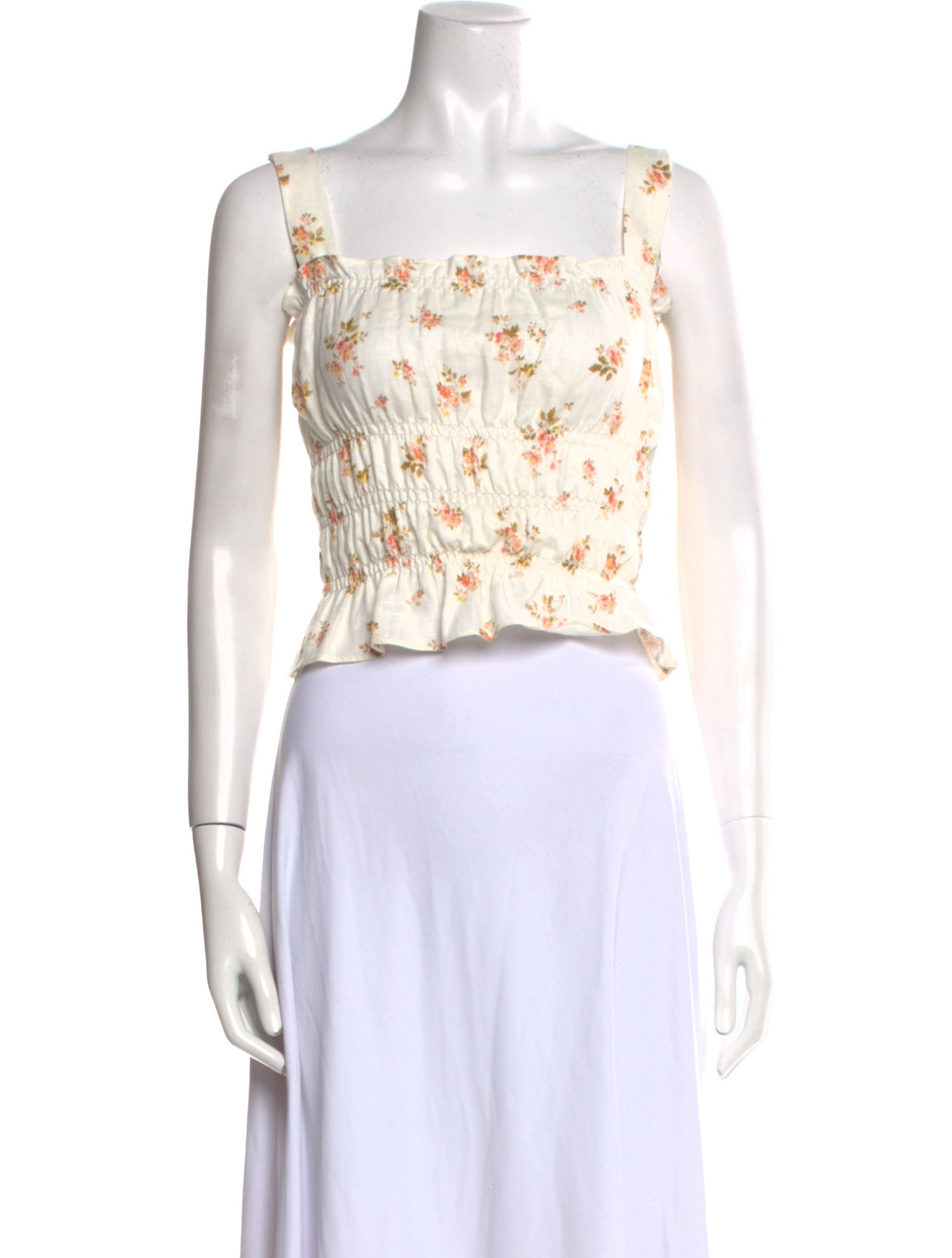 Reformation Linen Floral Print Crop Top w/ Tags