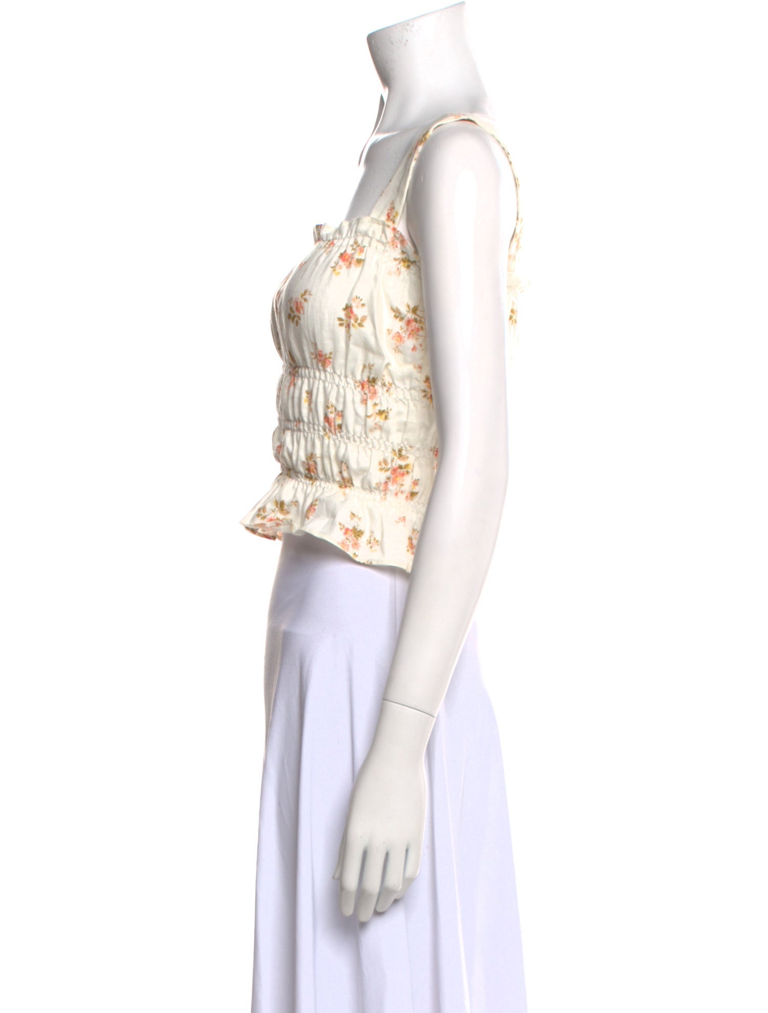 Reformation Linen Floral Print Crop Top w/ Tags