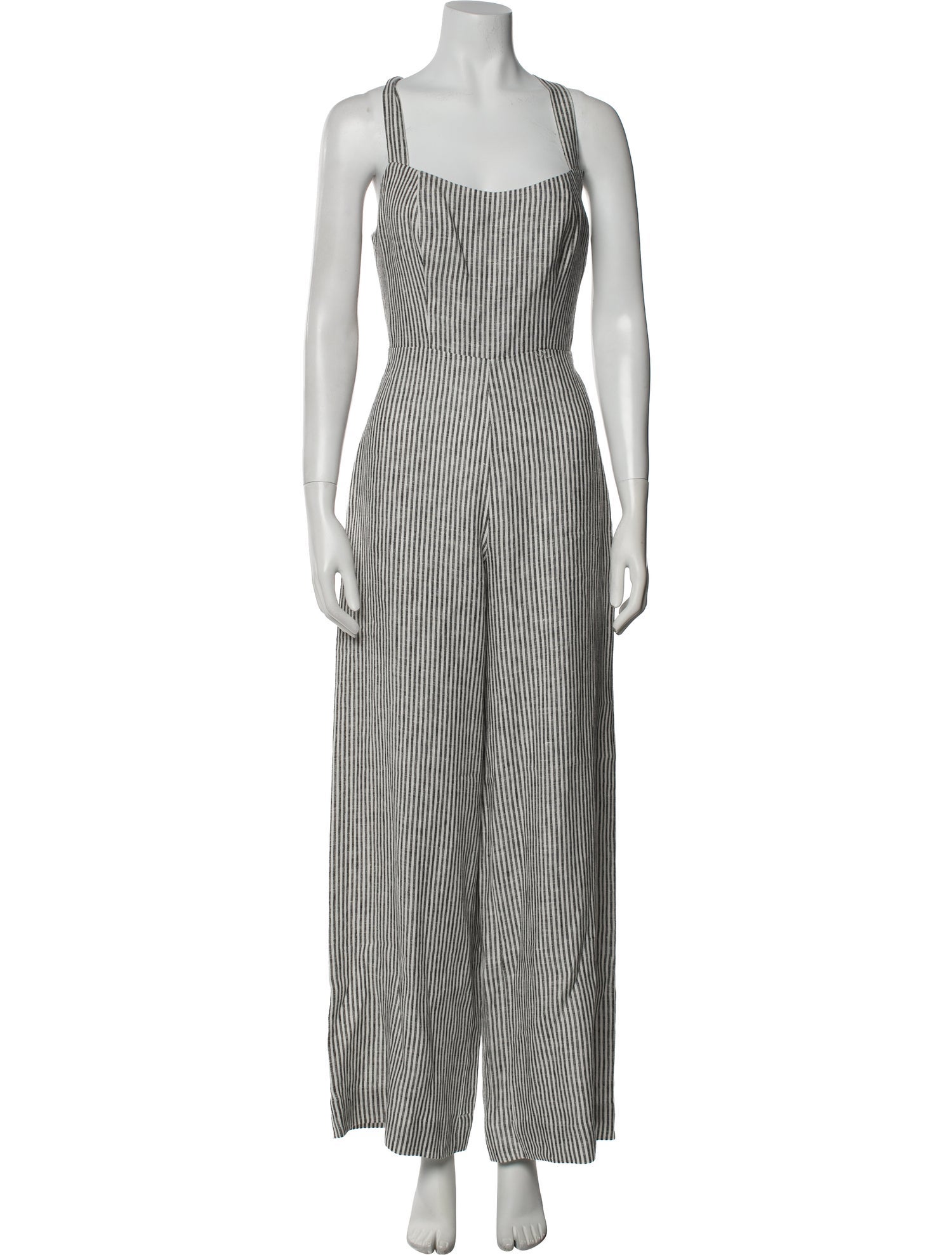 Reformation Linen Striped Jumpsuit