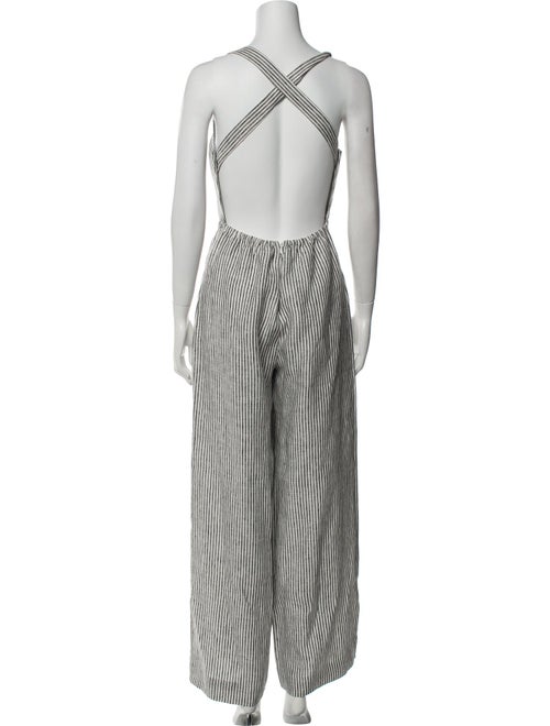Reformation Linen Striped Jumpsuit