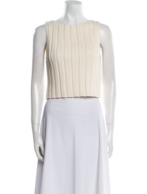 Reformation Striped Scoop Neck Crop Top