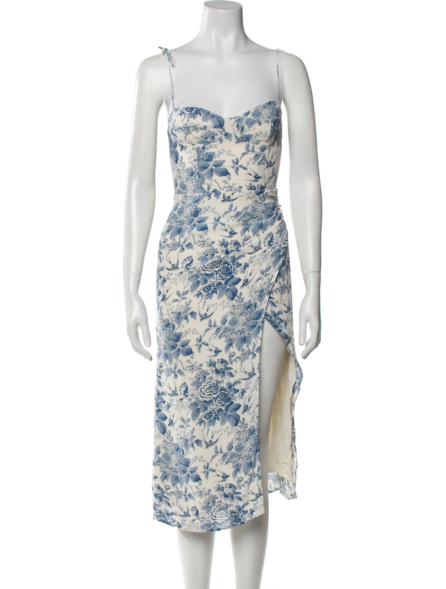 Reformation Floral Print Midi Length Dress