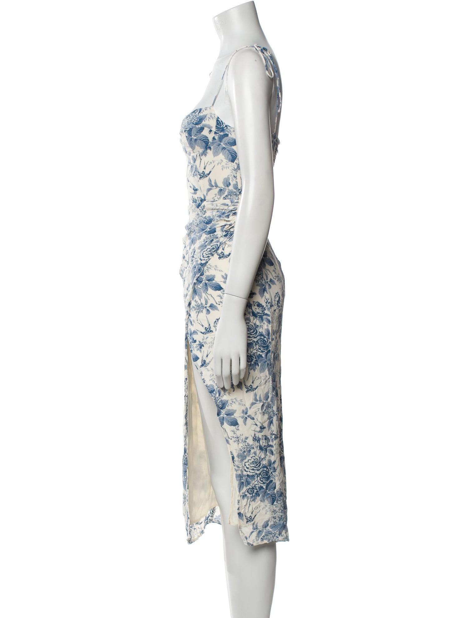 Reformation Floral Print Midi Length Dress