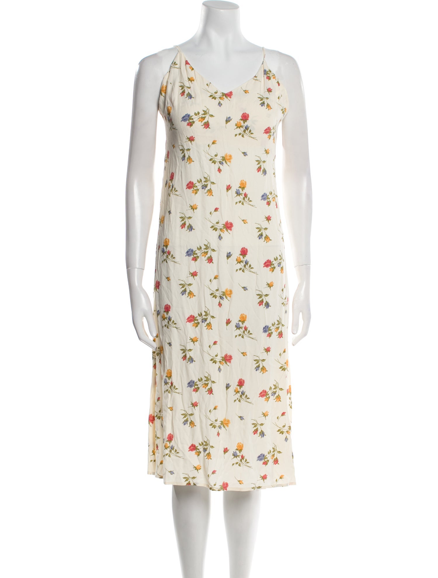 Reformation Floral Print Knee-Length Dress