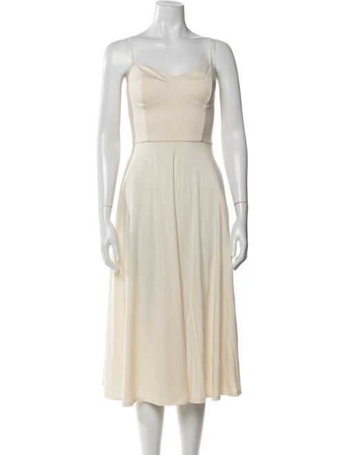 Reformation Square Neckline Midi Length Dress