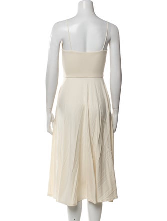 Reformation Square Neckline Midi Length Dress