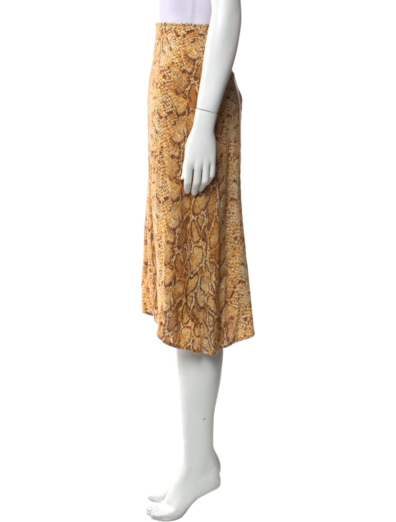 Reformation Animal Print Knee-Length Skirt