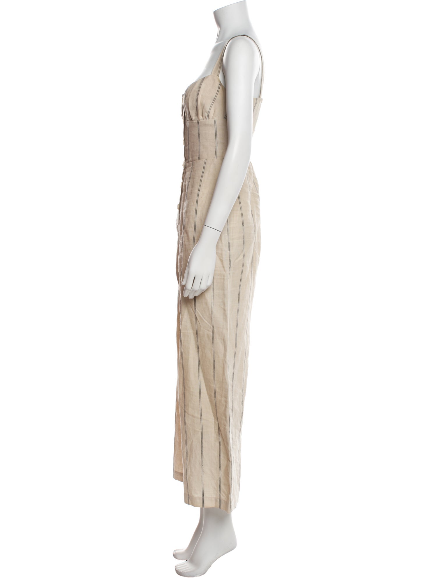 Reformation Linen Striped Jumpsuit