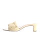 Reformation Leather Ruffle Embellishment Slides