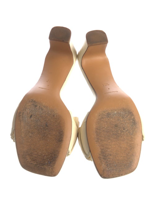 Reformation Leather Ruffle Embellishment Slides