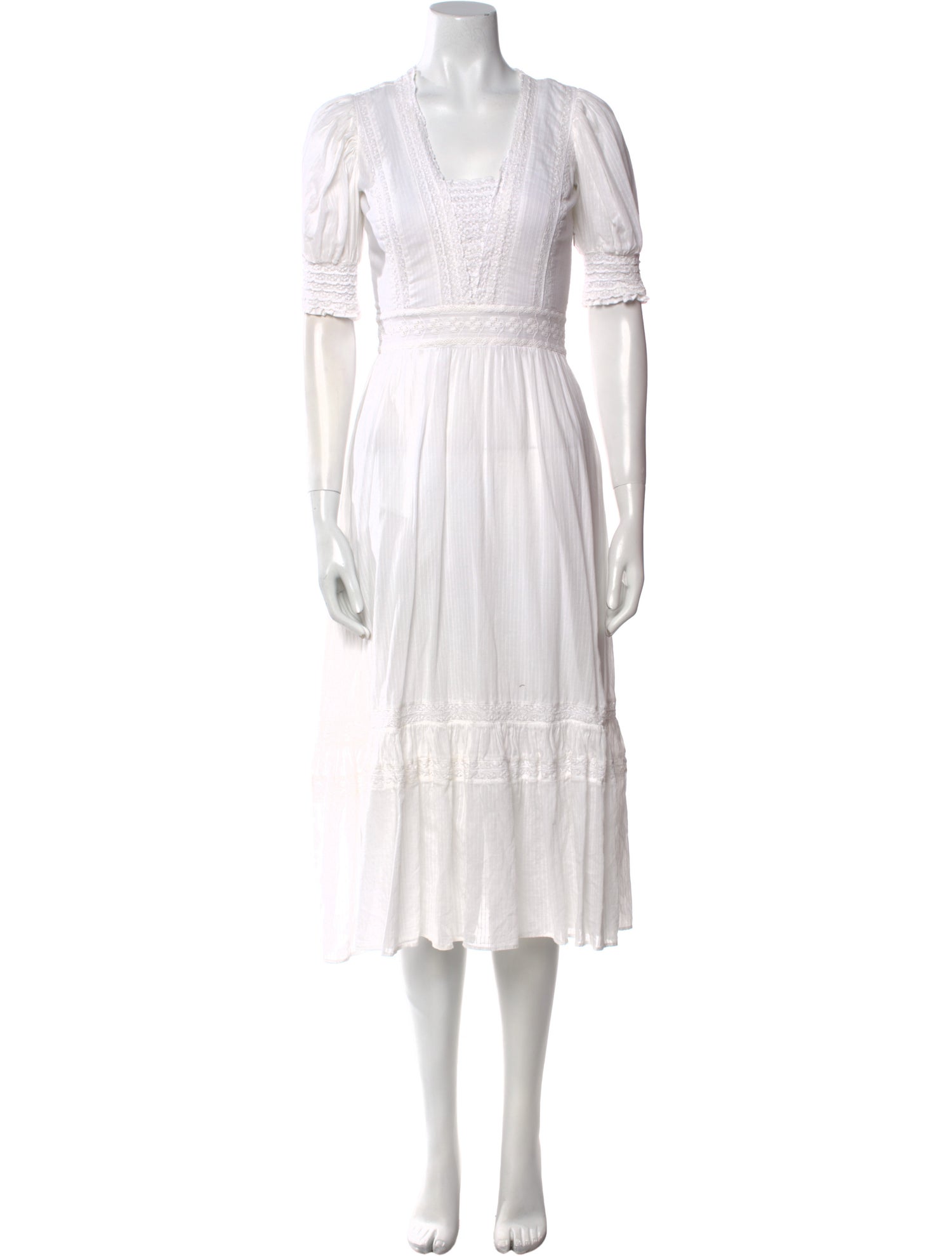 Reformation V-Neck Midi Length Dress