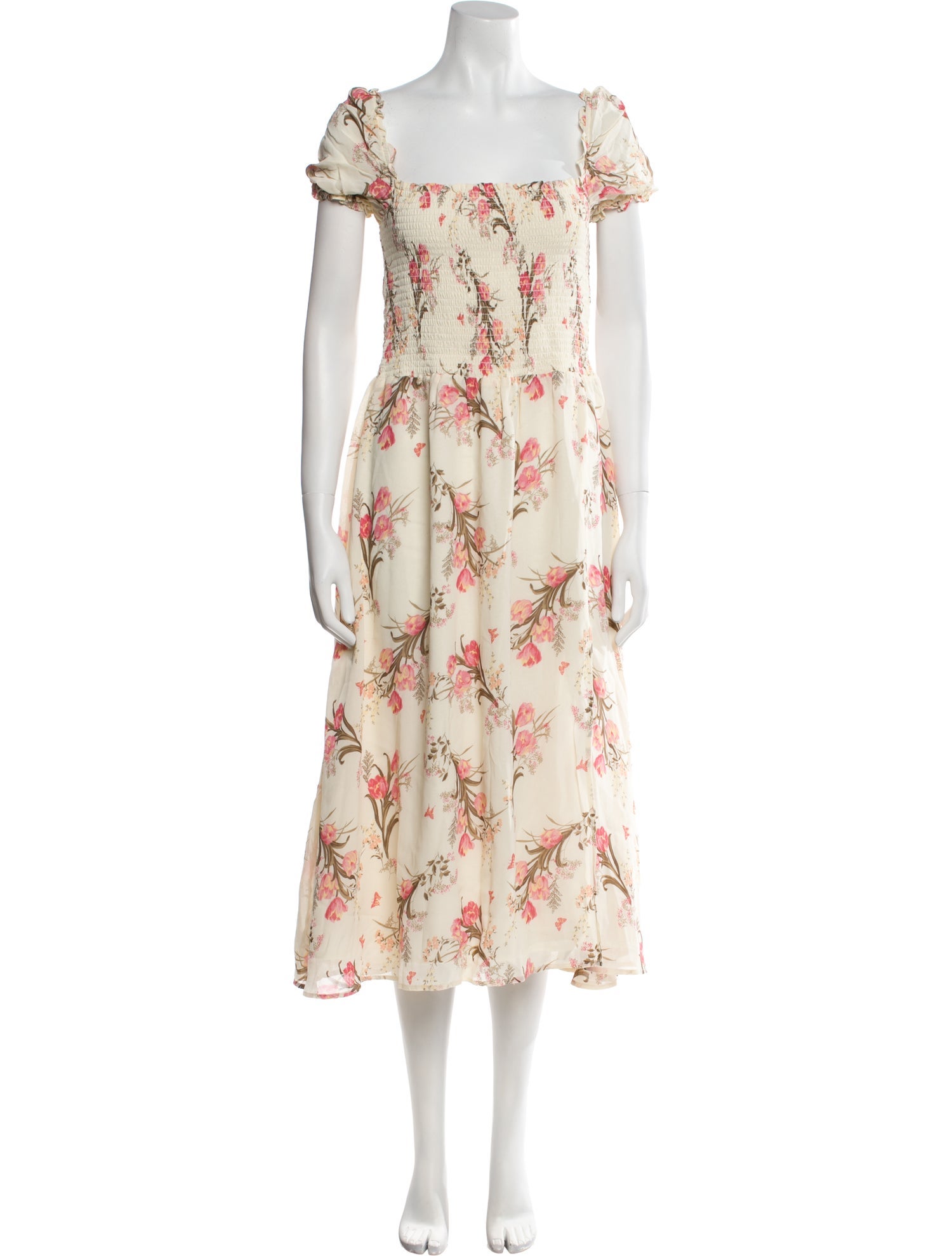 Reformation Floral Print Long Dress