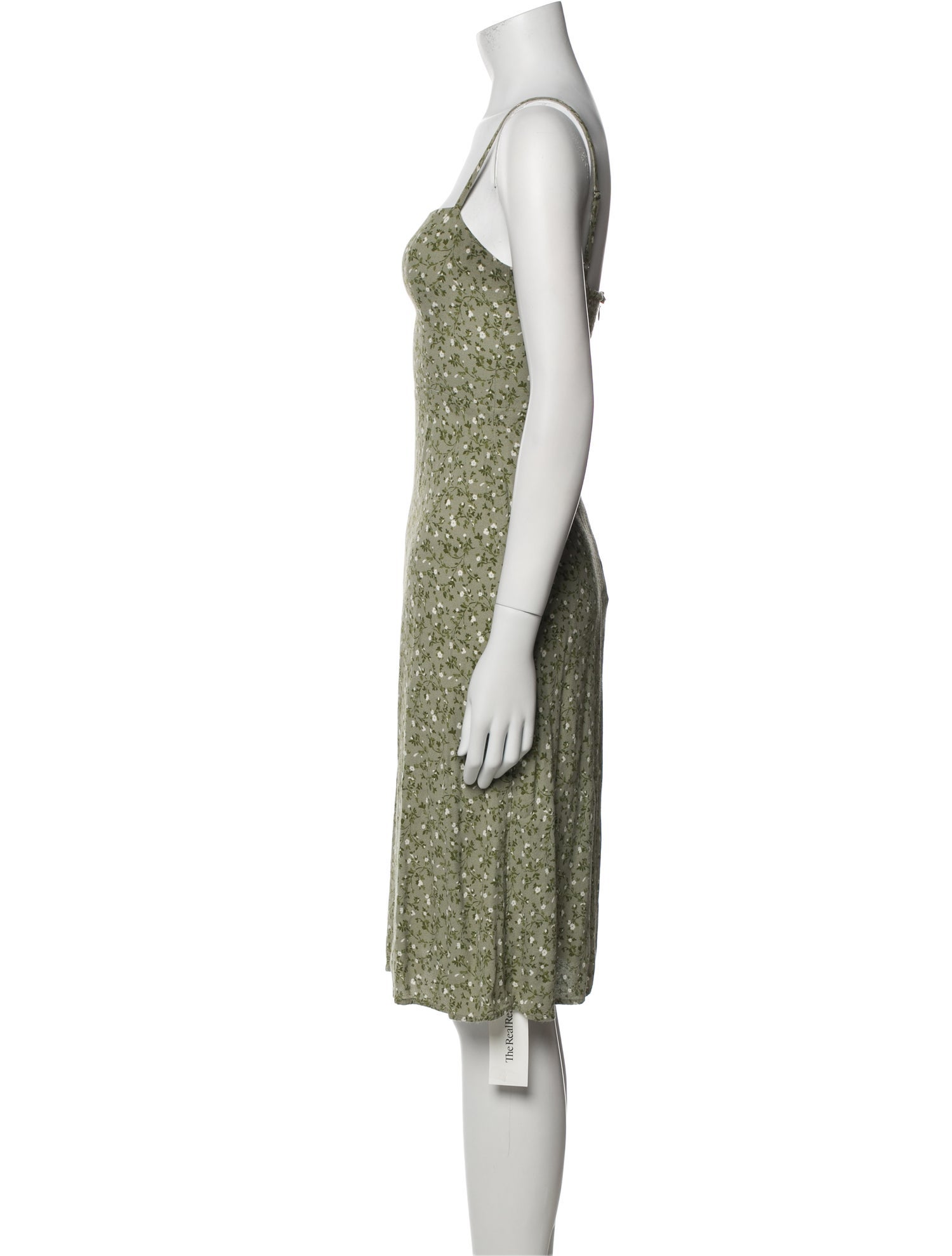 Reformation Square Neckline Knee-Length Dress