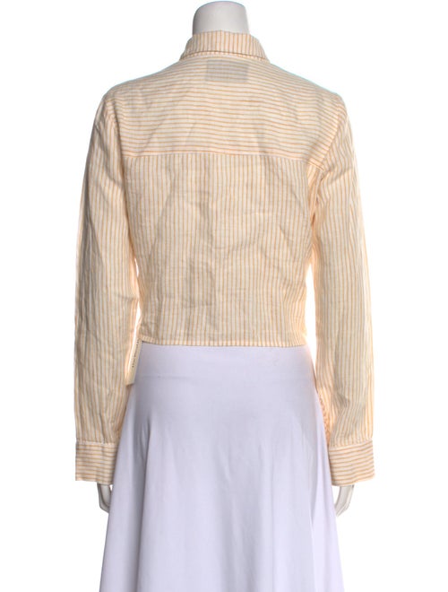 Reformation Striped Long Sleeve Crop Top