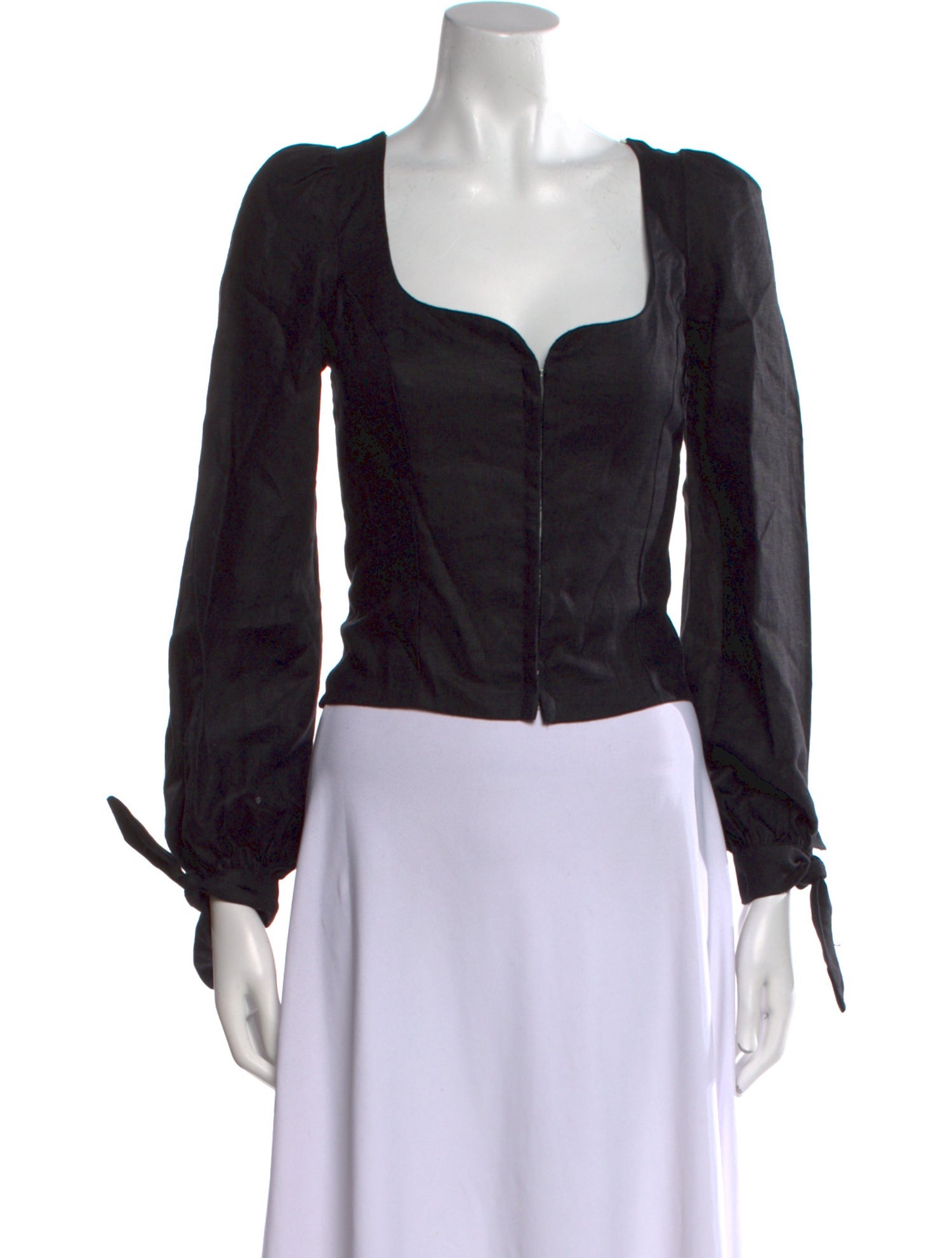 Reformation Linen Square Neckline Crop Top w/ Tags