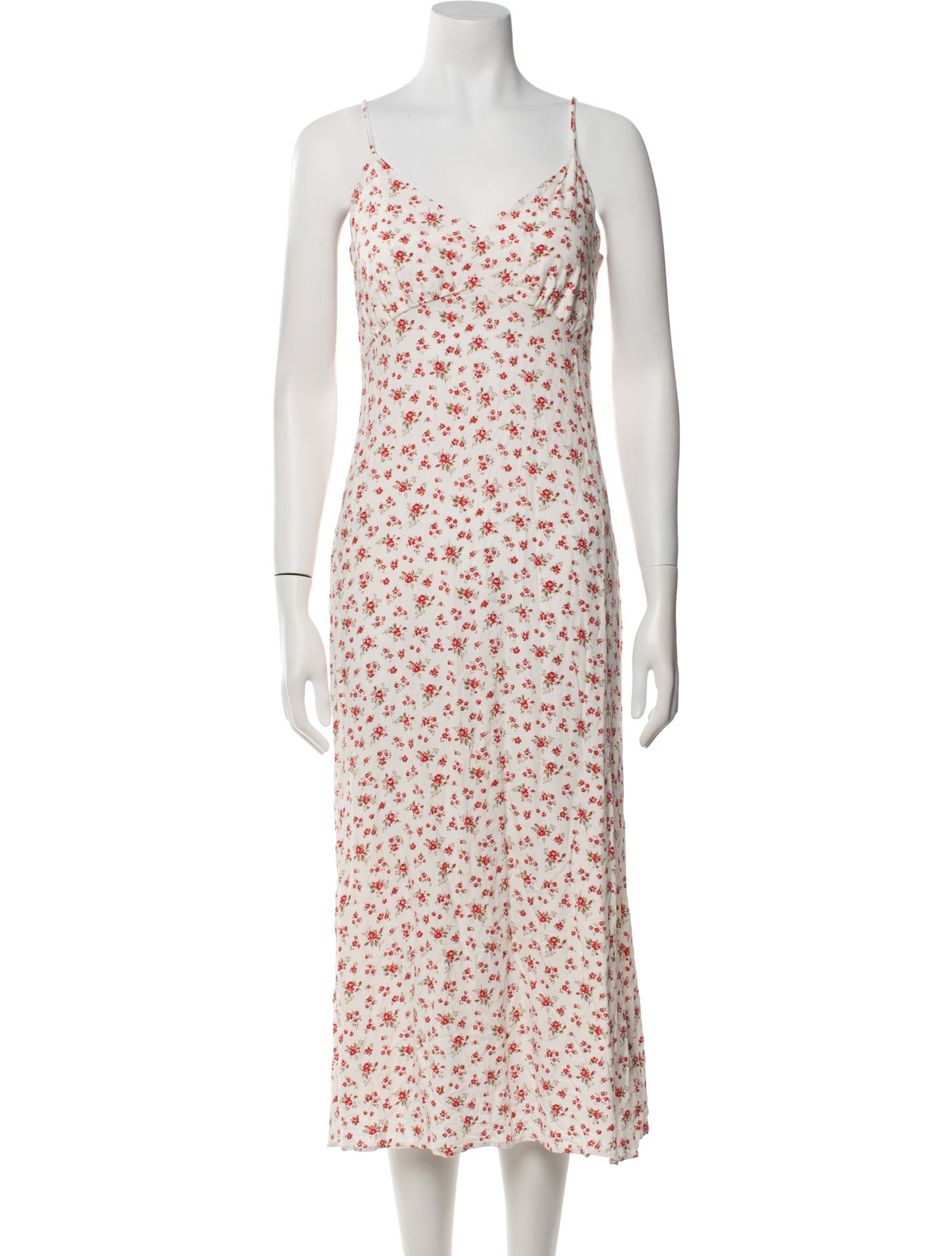 Reformation Floral Print Midi Length Dress