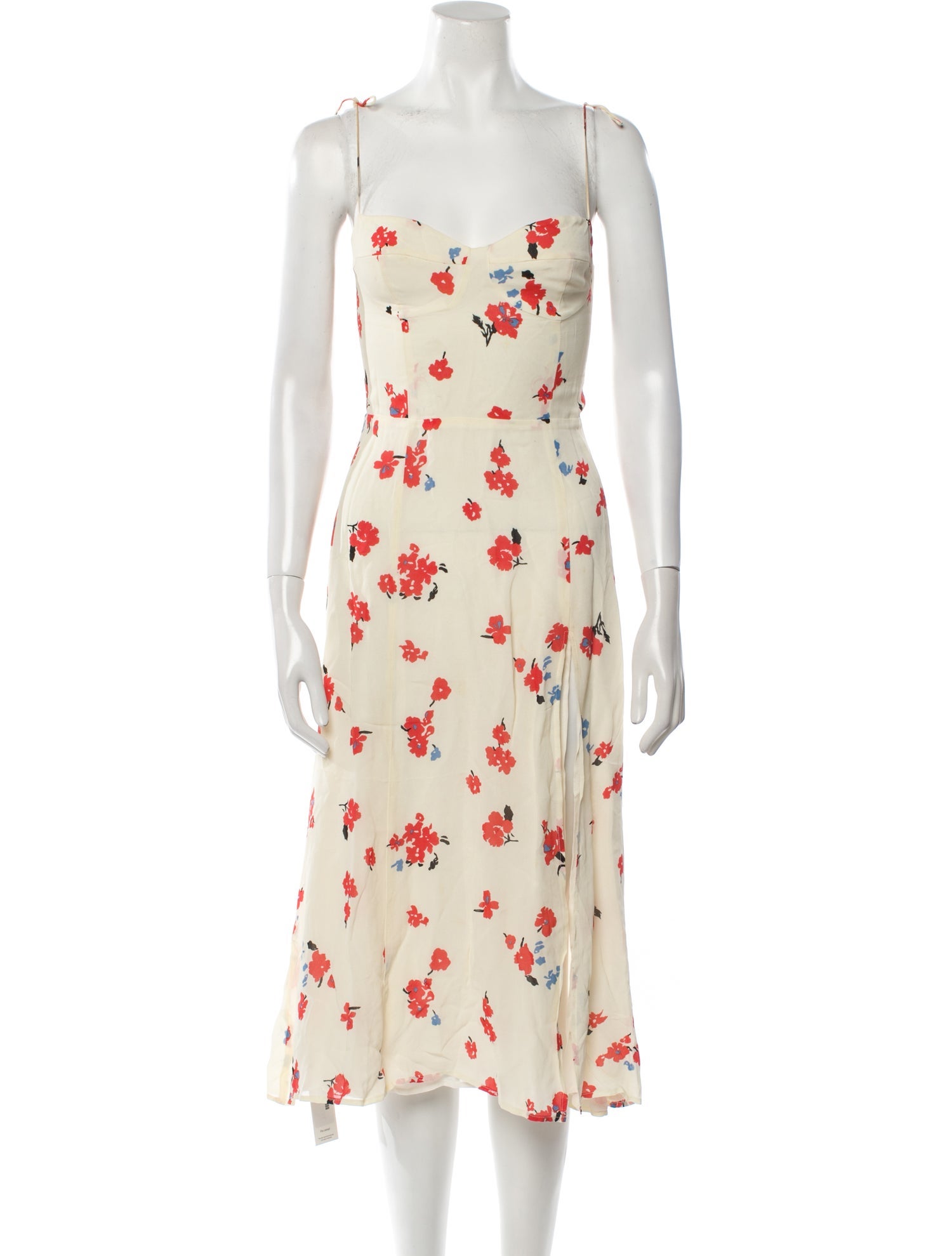 Reformation Floral Print Midi Length Dress
