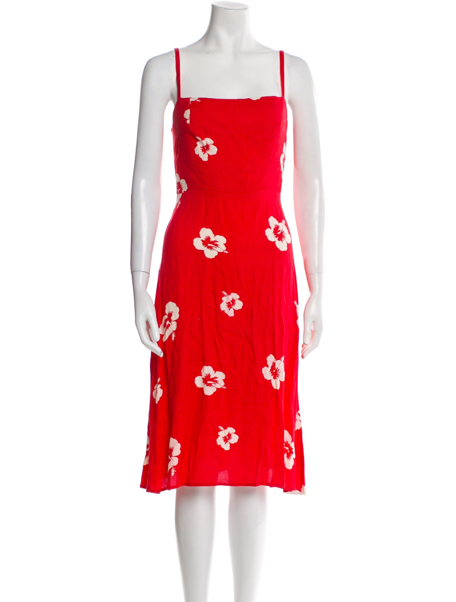 Reformation Floral Print Knee-Length Dress