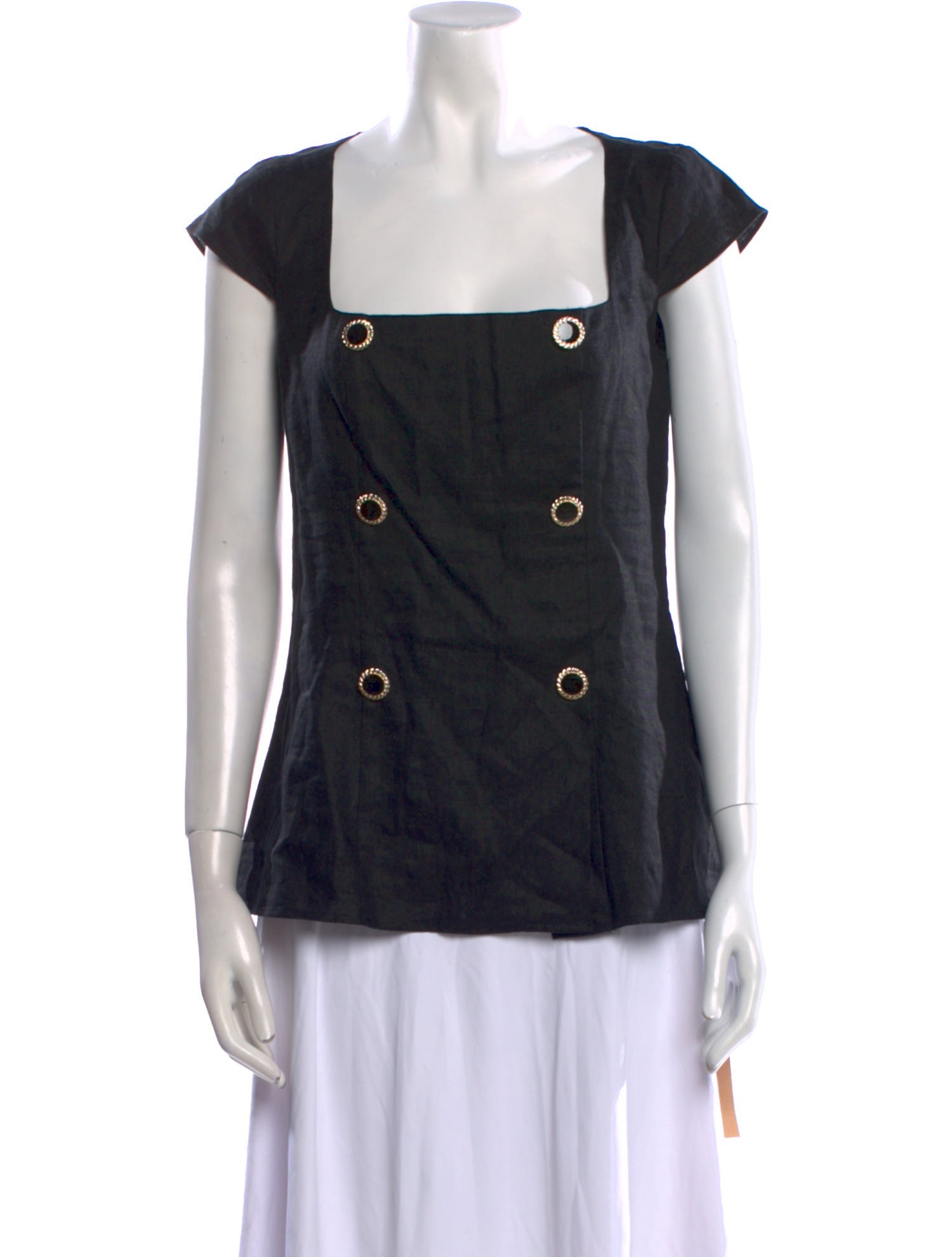 Reformation Linen Square Neckline Top