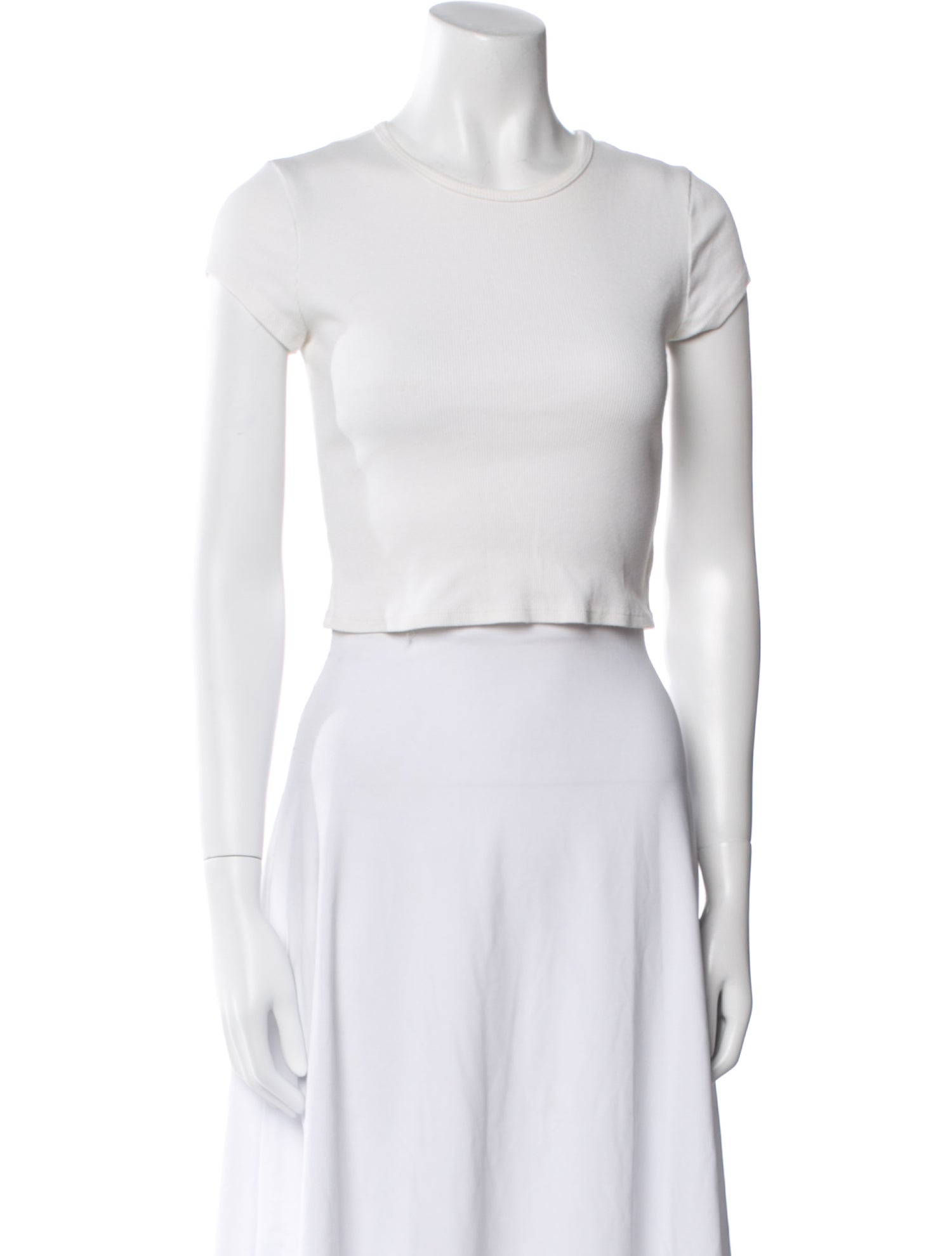 Reformation Crew Neck Short Sleeve Crop Top