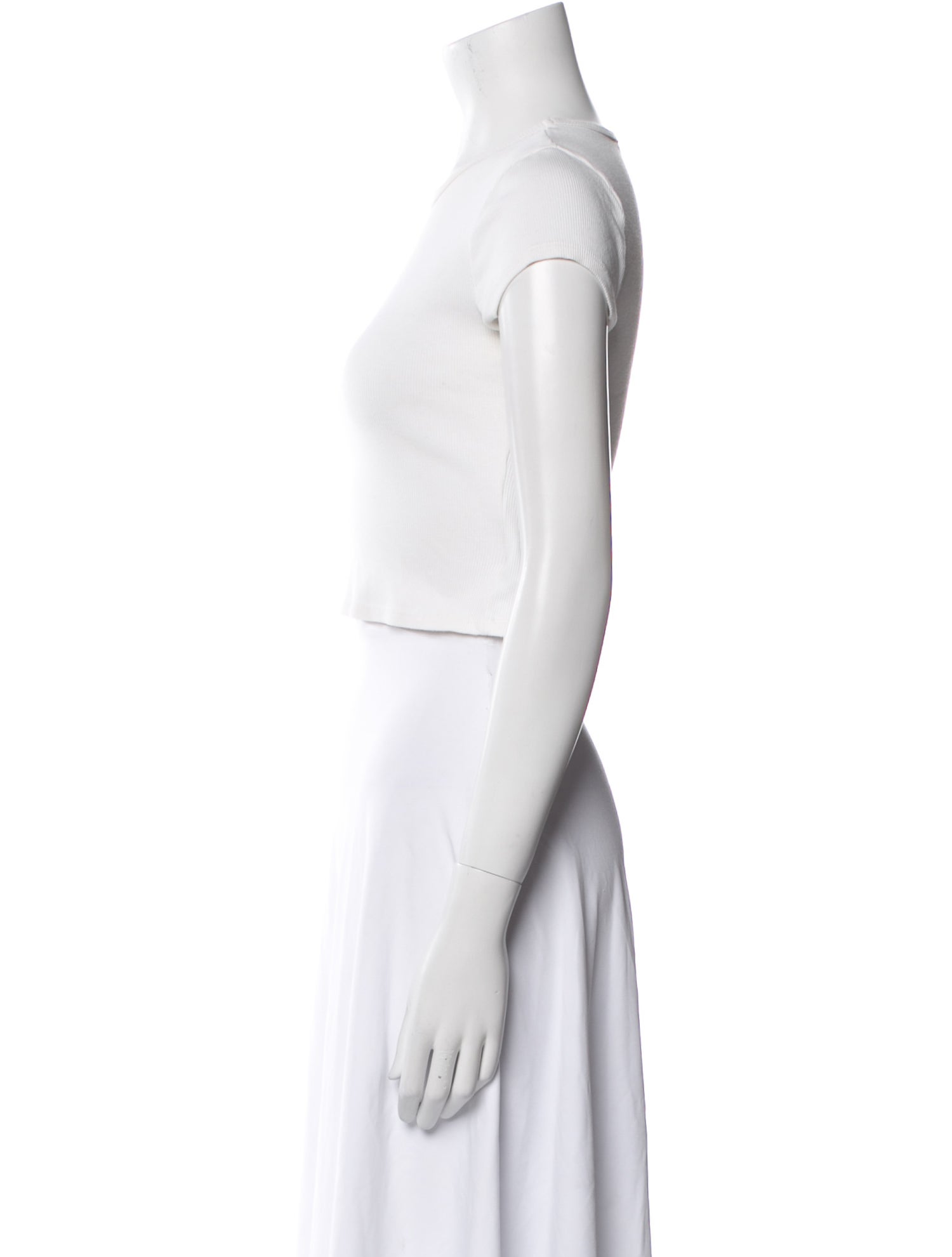 Reformation Crew Neck Short Sleeve Crop Top