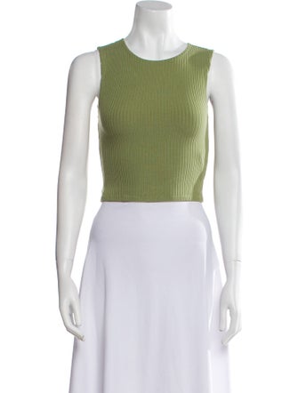 Reformation Crew Neck Sleeveless Crop Top