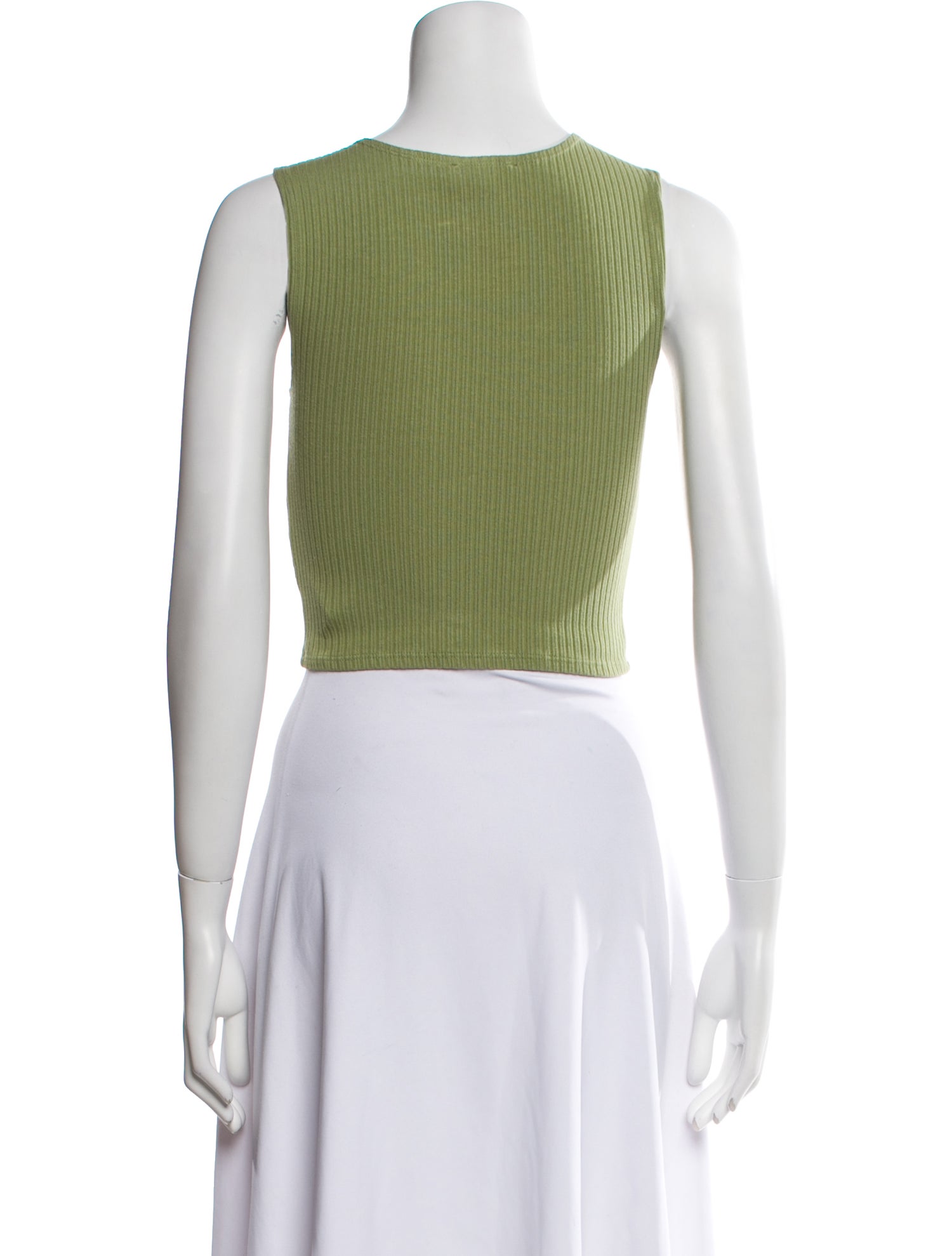 Reformation Crew Neck Sleeveless Crop Top