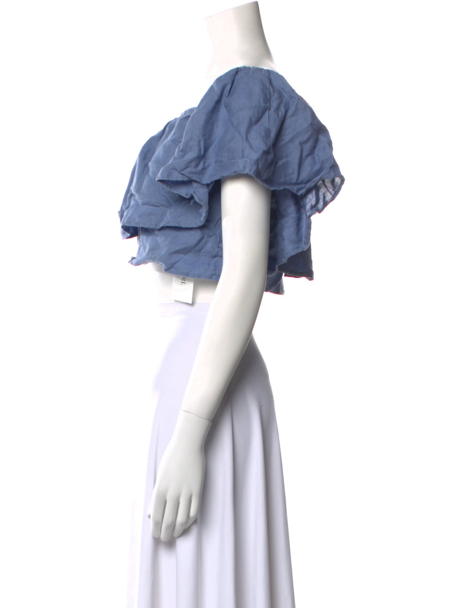 Reformation Square Neckline Short Sleeve Crop Top