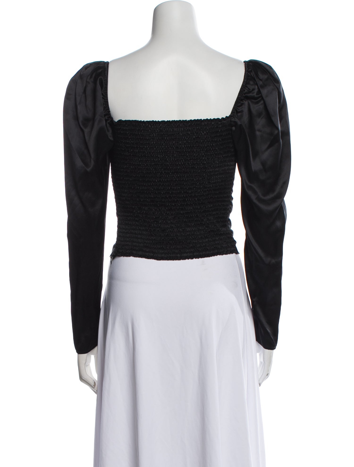 Reformation Silk Square Neckline Crop Top