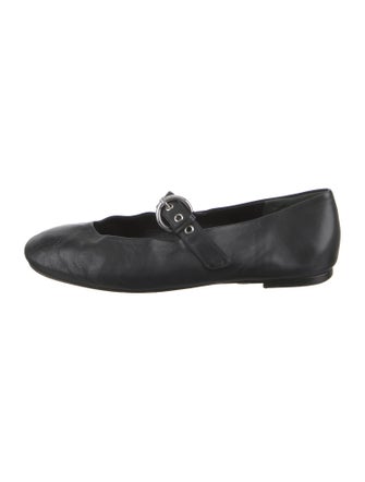 Reformation Leather Mary Jane Flats