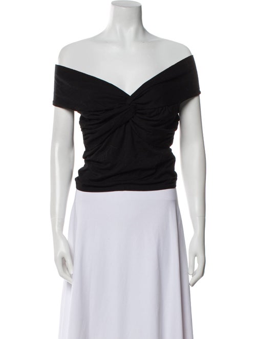 Reformation Off-The-Shoulder Short Sleeve Crop Top