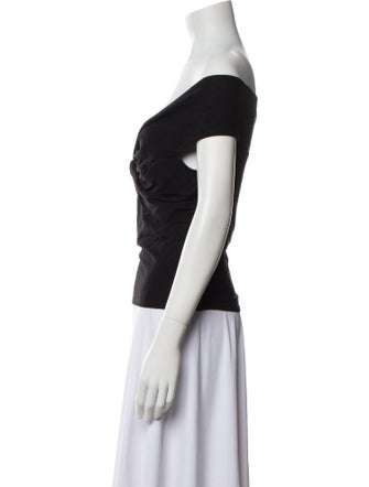 Reformation Off-The-Shoulder Short Sleeve Crop Top