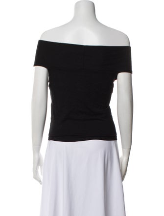 Reformation Off-The-Shoulder Short Sleeve Crop Top