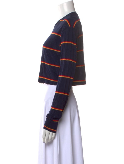 Reformation Striped Crew Neck Crop Top