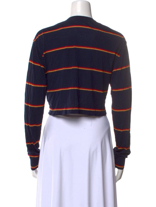 Reformation Striped Crew Neck Crop Top