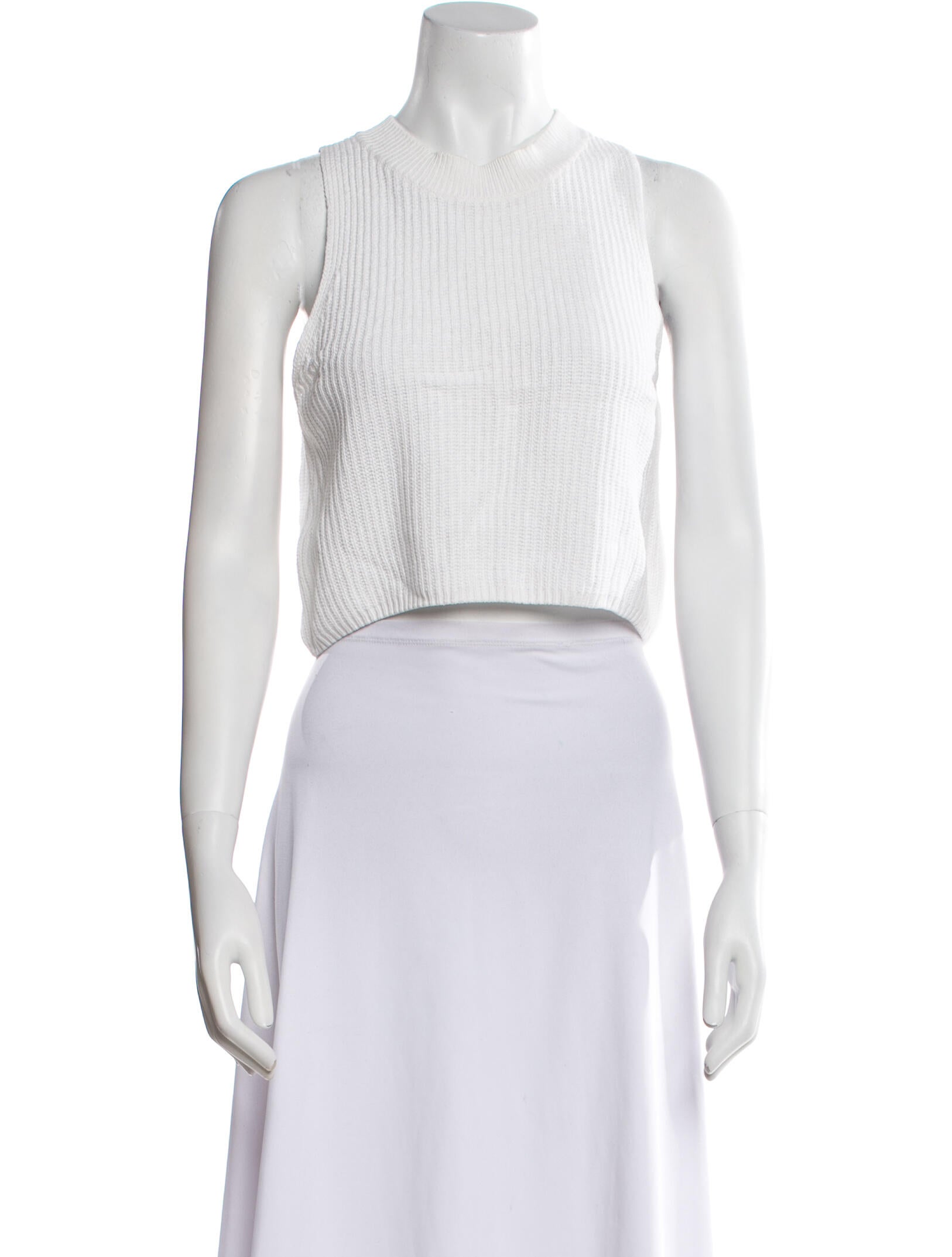 Reformation Mock Neck Sleeveless Crop Top