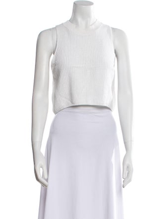 Reformation Mock Neck Sleeveless Crop Top