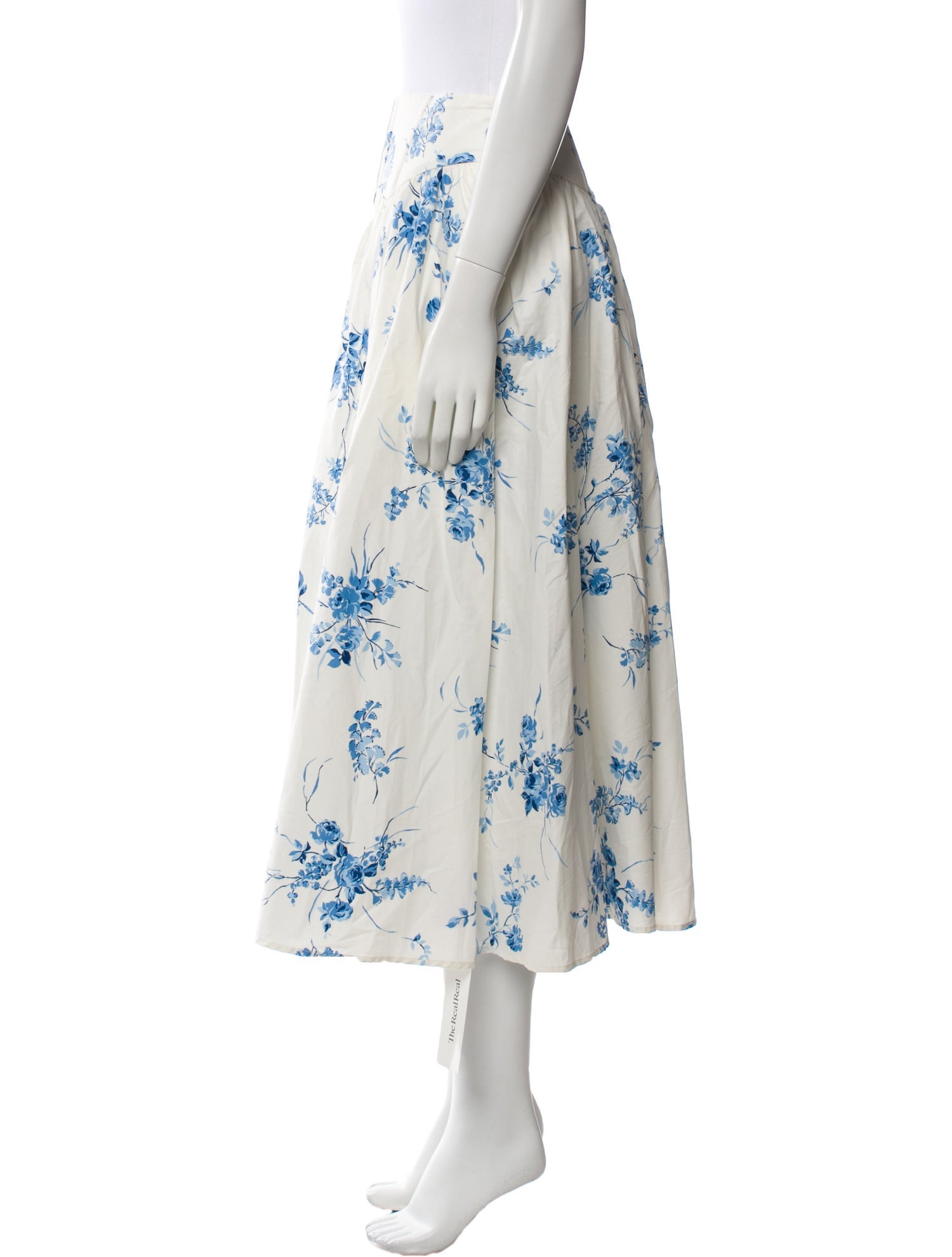 Reformation Floral Print Midi Length Skirt