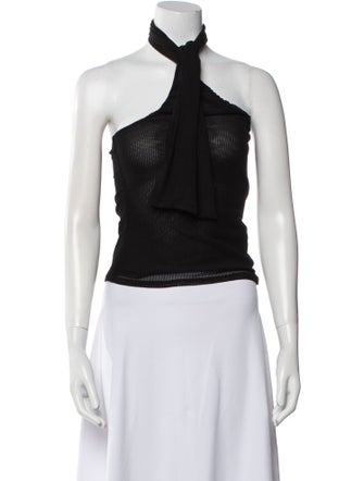 Reformation Halterneck Sleeveless Crop Top