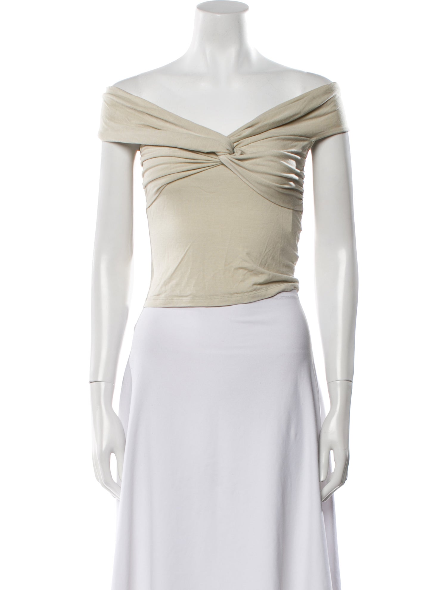 Reformation Off-The-Shoulder Short Sleeve Crop Top