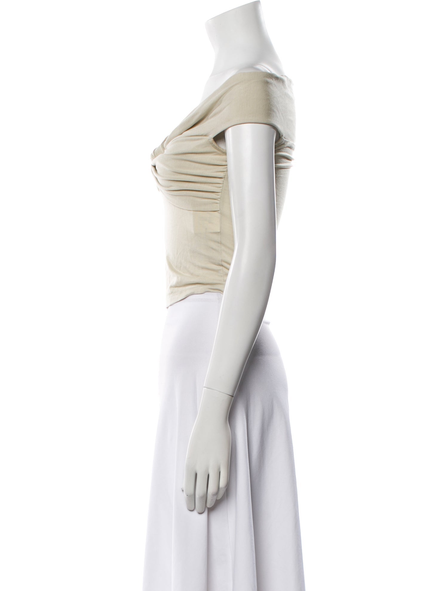 Reformation Off-The-Shoulder Short Sleeve Crop Top