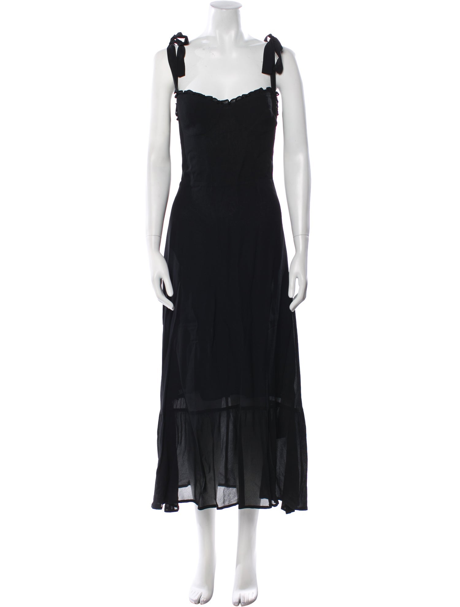 Reformation Square Neckline Midi Length Dress