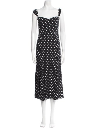 Reformation Polka Dot Print Long Dress